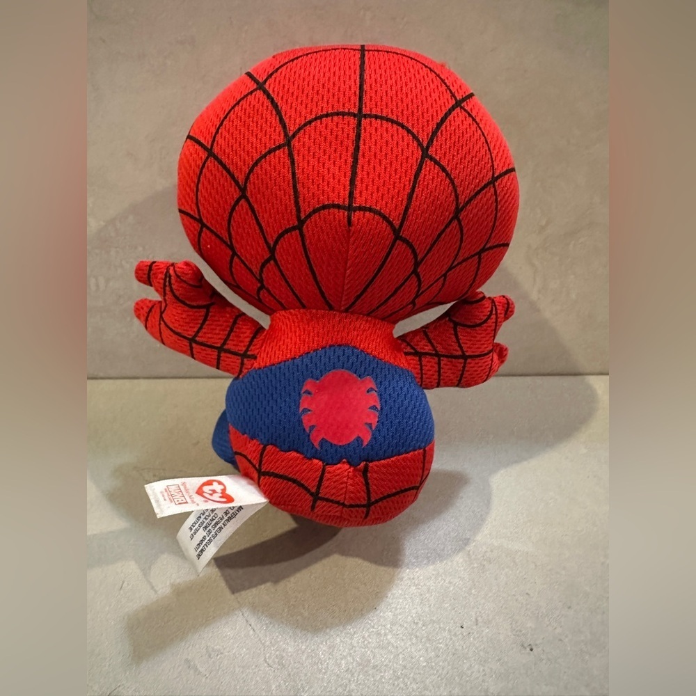 TY Beanie Baby 6" SPIDER-MAN Spiderman (Marvel) Plush Stuffed Animal Toy - Picture 2 of 5